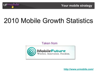 http://www.urmobile.com/ Your mobile strategy   2010 Mobile Growth Statistics Taken from  