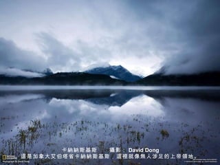卡 納納 斯基斯　　 攝 影： David Dong 這 是加拿大艾伯塔省卡 納納 斯基斯， 這裡 就像 無 人涉足的上帝 領 地。 