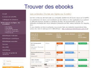Trouver des ebooks




       46
 