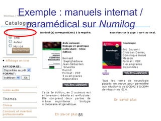 Exemple : manuels internat /
 paramédical sur Numilog




             51
 