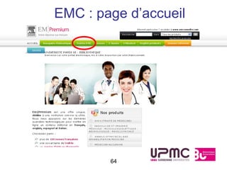 EMC : page d’accueil




        64
 
