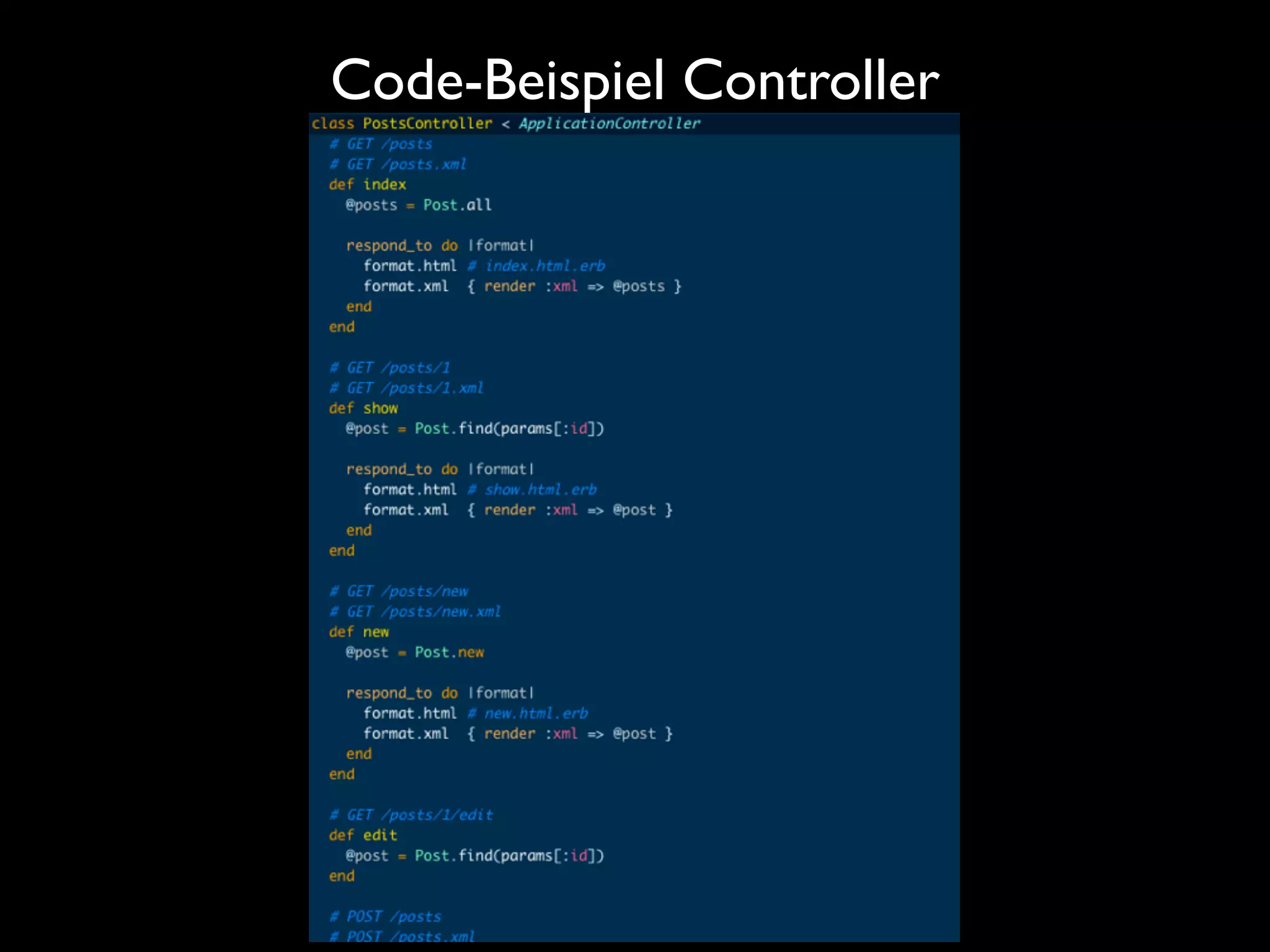Code-Beispiel Controller
 