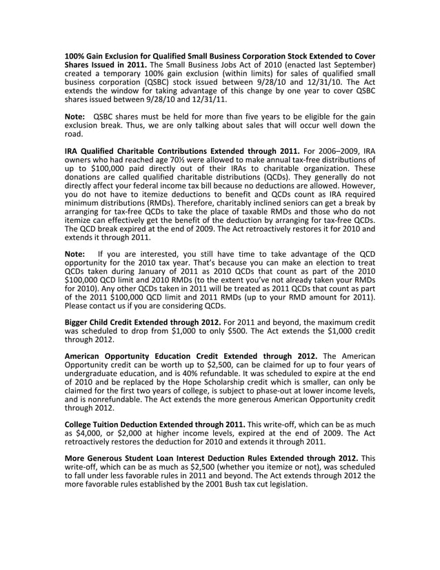 2010 Tax Relief Act PDF