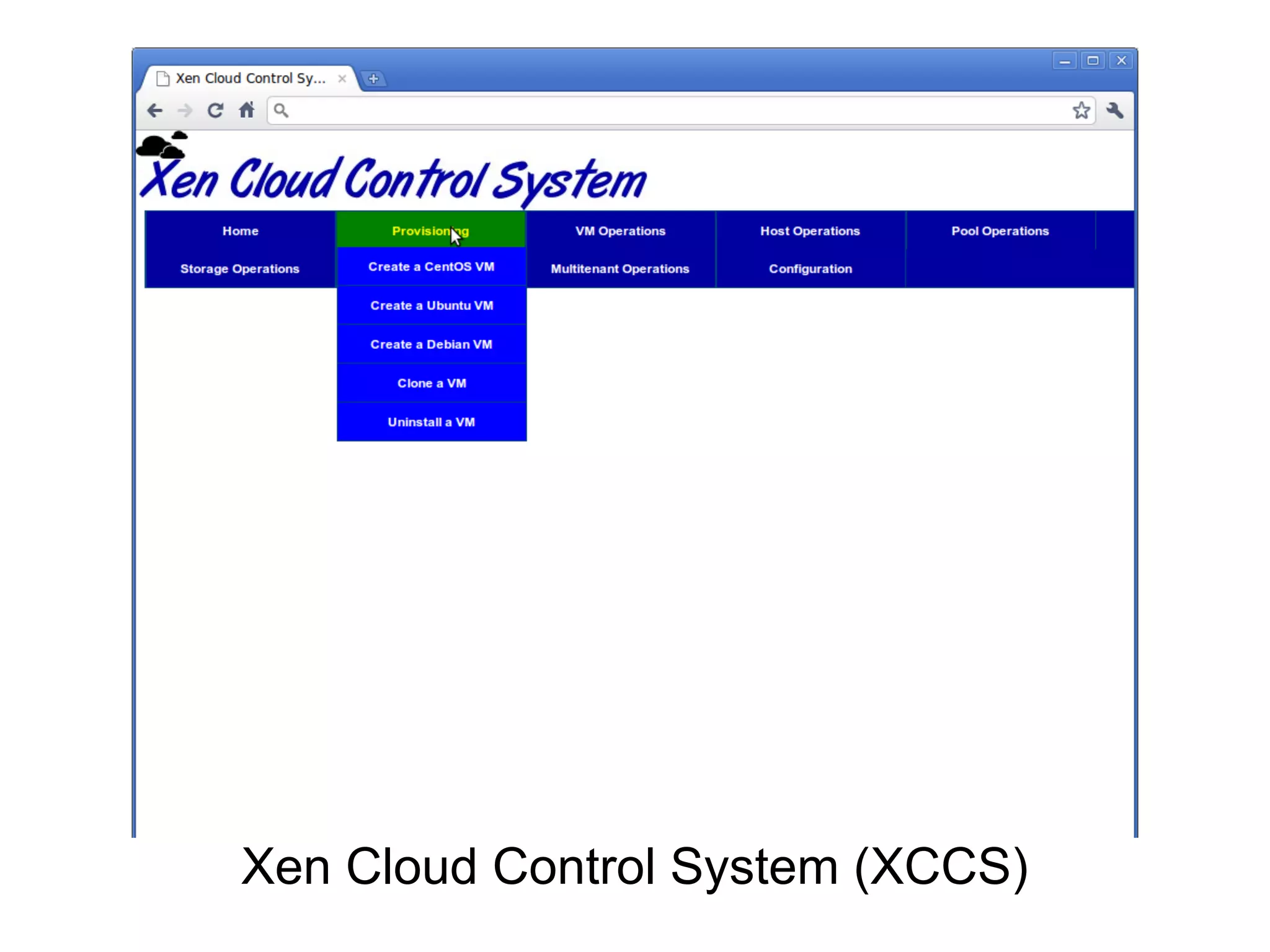 Xen Cloud Control System (XCCS)
 