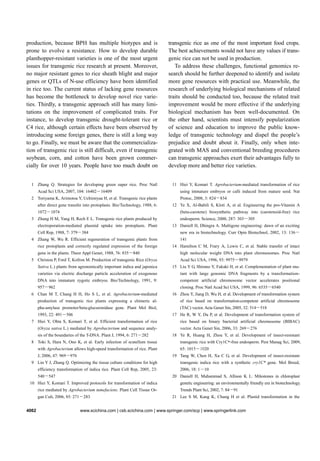 Review and prospect of transgenic rice research | PDF