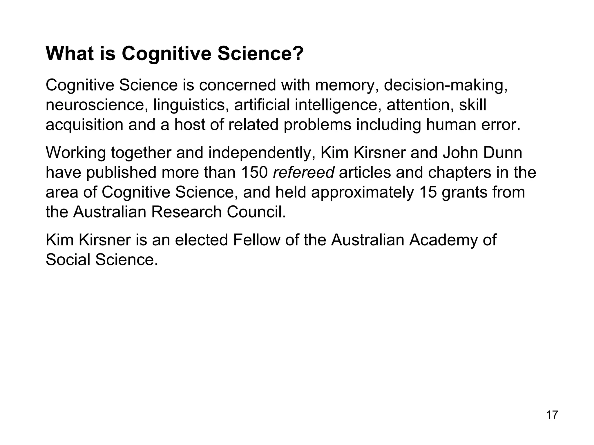 5.1  Cognitive Science: The  Kormoran  Database 