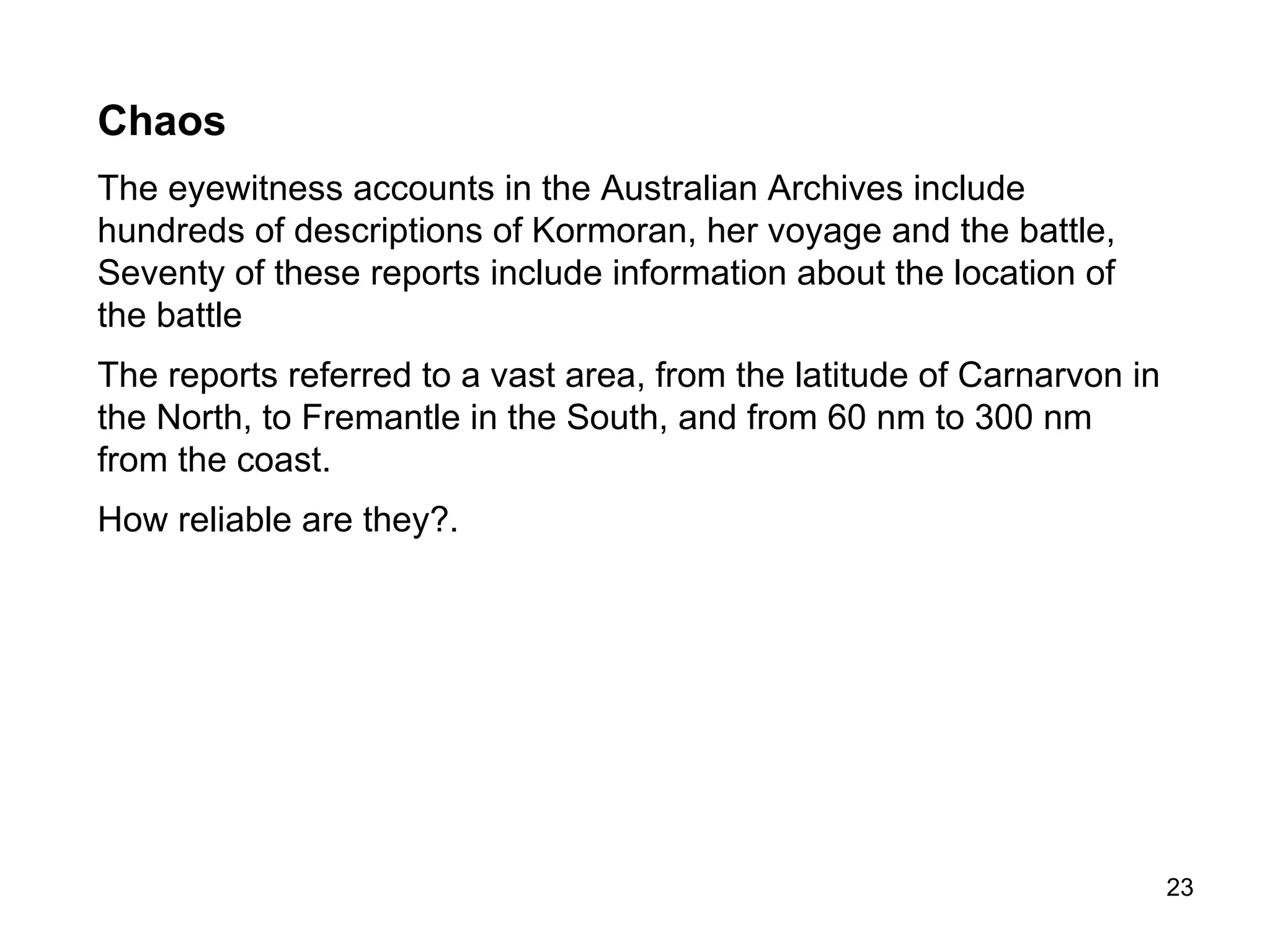 Zipf's Law Do the reports reflect one carefully rehearsed ‘story’, as many critics claimed, or do they reflect ignorance, as if no-one had any idea at all, or do they reflect expert knowledge, about location, accompanied by random error? Zipf's law states that given some corpus of natural language utterances (or memory reports), the frequency of any word is inversely proportional to its rank in the frequency table.  The most frequent word will occur approximately twice as often as the second most frequent word, which occurs twice as often as the fourth most frequent word, etc.  Similar relationships occur in many other rankings, including   memory reports .  In the memory case, it is assumed that the spread of the reports reflects random error.  The rankings are consistent with the assumption that the database is a reliable form of evidence; it does not “prove” that it is reliable. 
