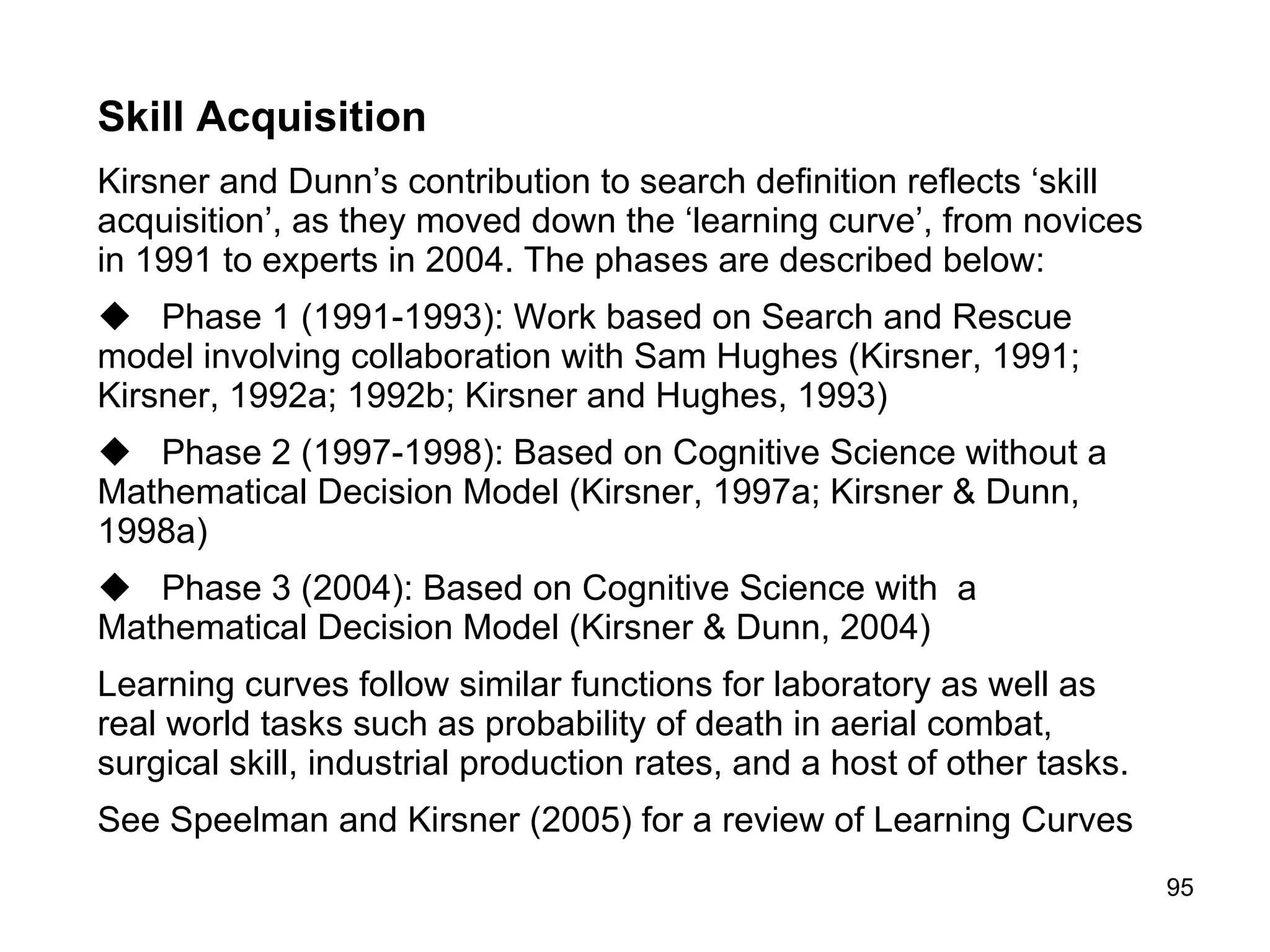 Each circle shows one report from a survivor indicating the time and the estimated distance of  Sydney . The general direction offered with these reports was South-East. [from Kirsner (1997) and Kirsner, Norman and Dunn, 2003] 