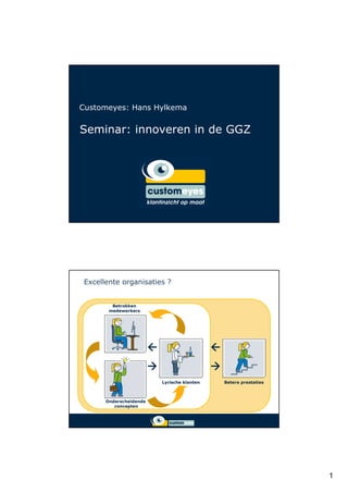 Customeyes: Hans Hylkema


Seminar: innoveren in de GGZ




 Excellente organisaties ?


         Betrokken
        medewe...