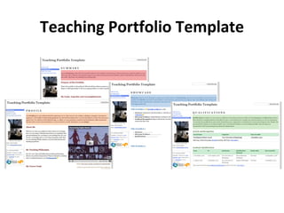 Teaching Portfolio Template 
