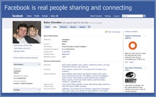 Facebook is real people sharing and connecting
 