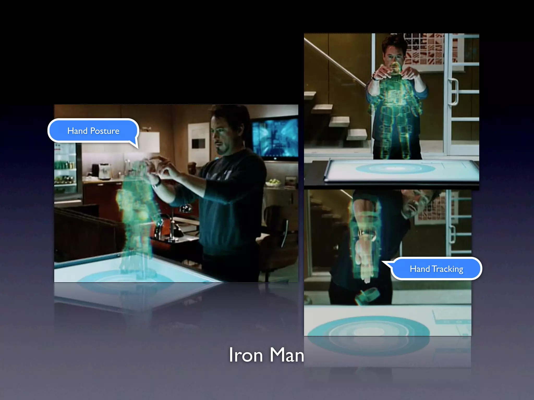 Hand Posture




                          Hand Tracking




               Iron Man
 