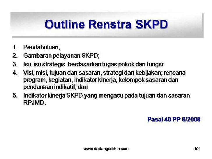 Rencana Strategis Kementerian Lembaga dan Satuan Kerja Perangkat Daer…