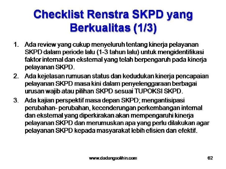 Rencana Strategis Kementerian Lembaga dan Satuan Kerja Perangkat Daer…
