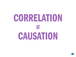 CORRELATION
     ≠
 CAUSATION
 