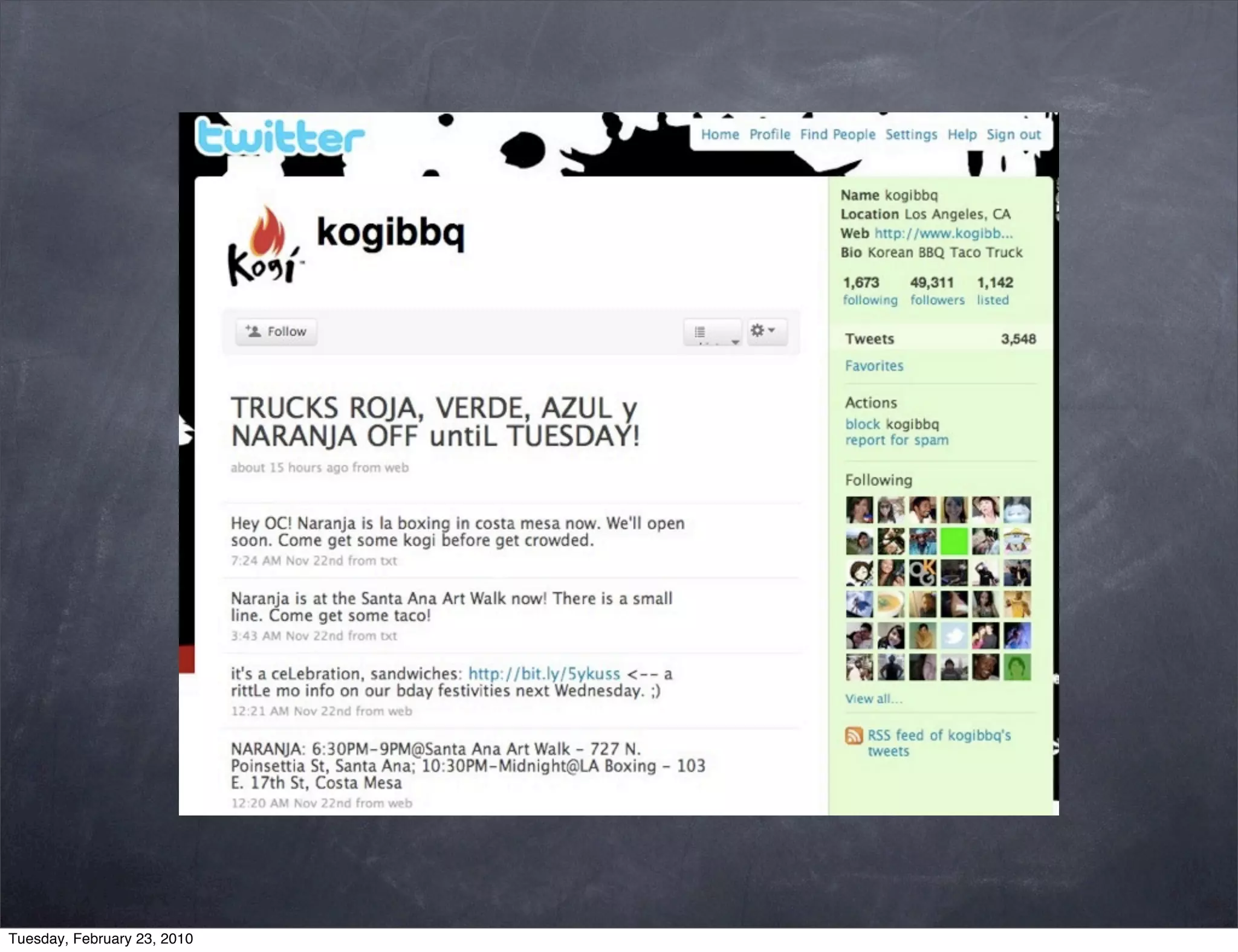 Tuesday, February 23, 2010
 