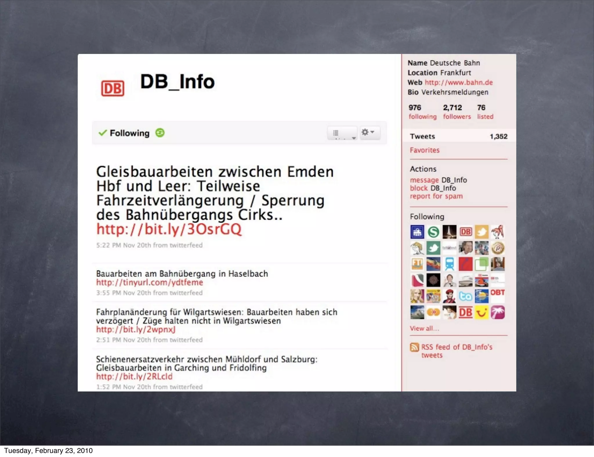 Tuesday, February 23, 2010
 