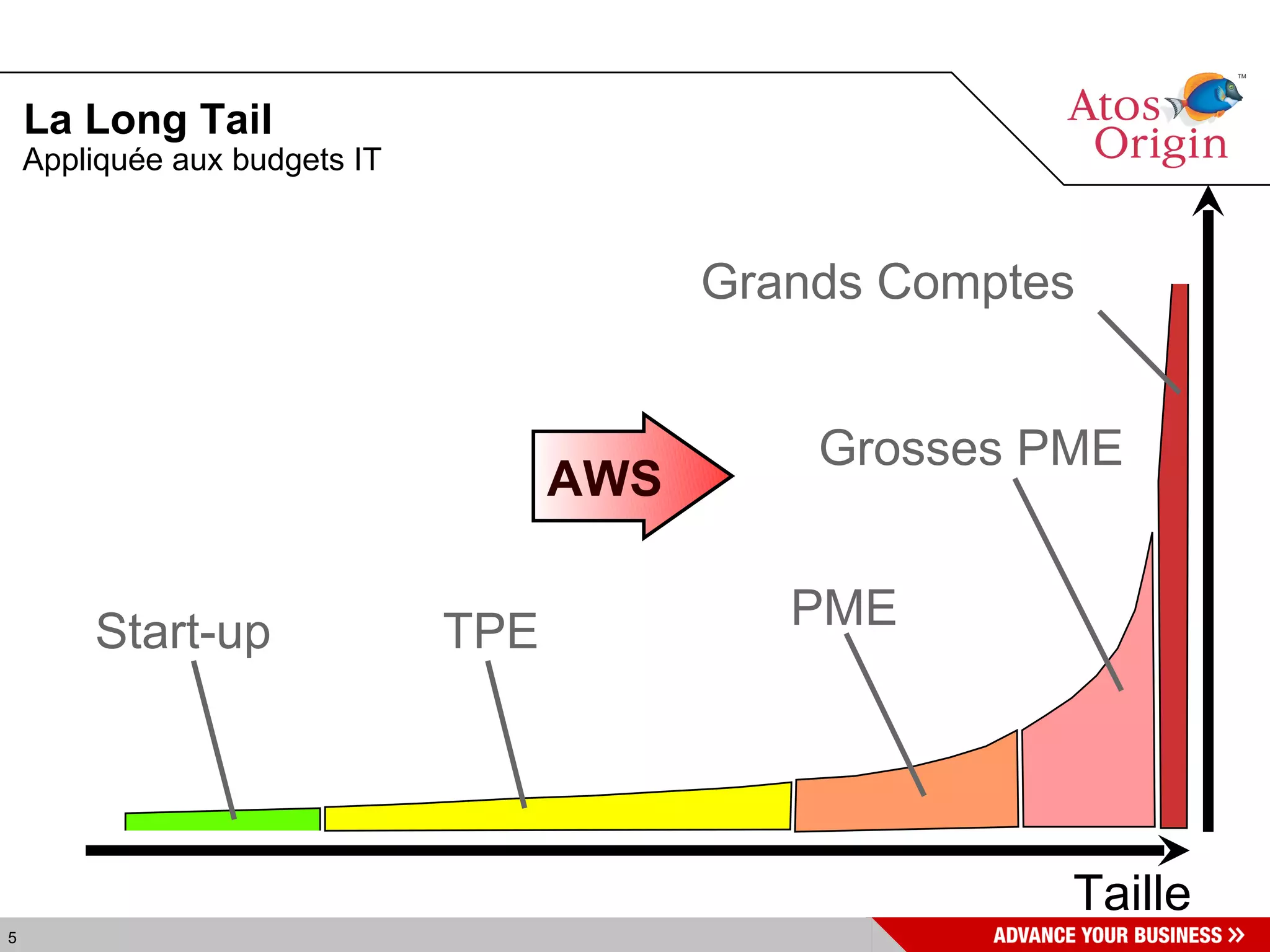 La Long Tail Appliquée aux budgets IT Grands Comptes Grosses PME PME TPE Start-up Taille AWS 