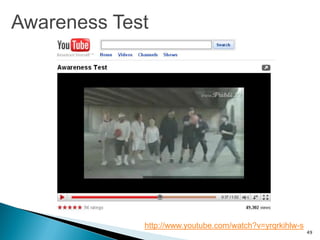 Awareness Test




             http://www.youtube.com/watch?v=yrqrkihlw-s
                                                          49
 