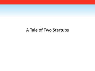 A Tale of Two Startups<br />