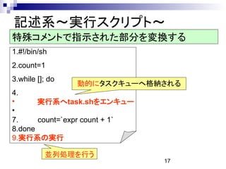 分散メモリ環境におけるシェルスクリプトの高速化手法の提案