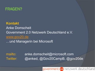 Government 2.0 Introduction -  politcamp10 Germany (03/2010)