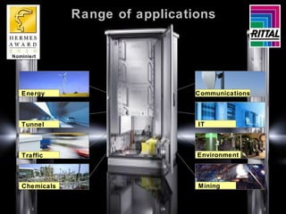Nominiert Range of applications Chemicals IT Environment Mining Energy Tunnel Traffic Communications 