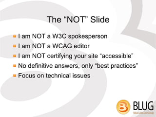 What is “Accessibility” (a11y) 