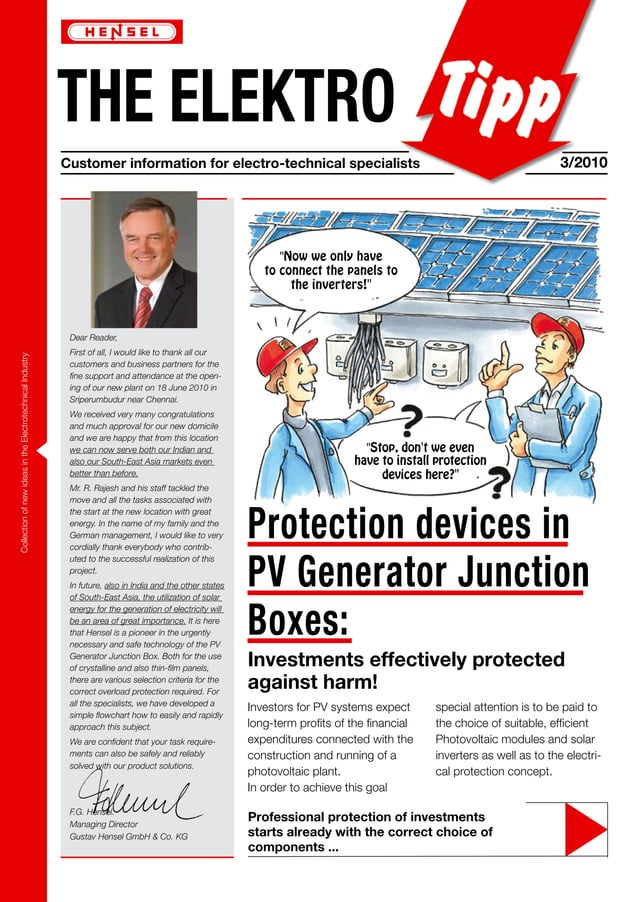 The Elektro Tipp PV Generator Junction Boxes PDF