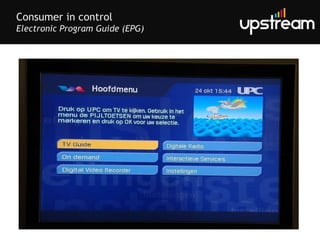 Consumer in control Electronic Program Guide (EPG) 