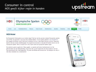 Consumer in control NOS geeft kijker regie in handen 