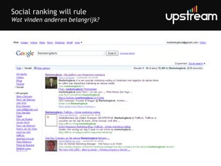 Social ranking will rule Wat vinden anderen belangrijk? 