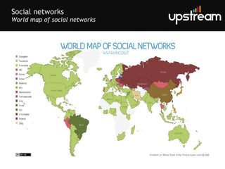 Social networks World map of social networks 