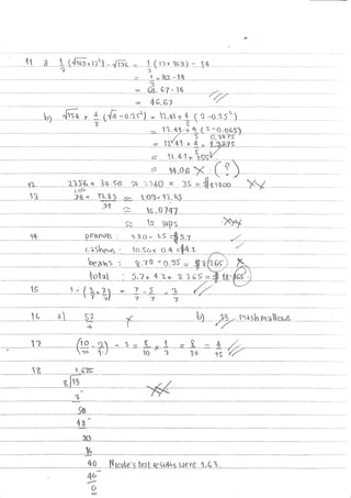 My Math's Need-improvement Work