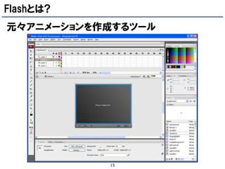 Flashとは?
元々アニメーションを作成するツール




           15
 