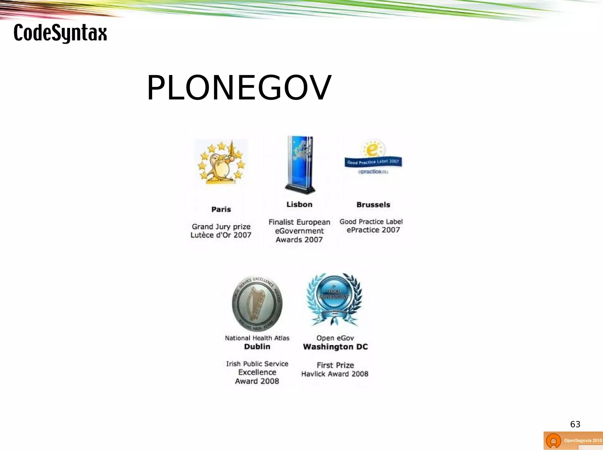 PLONEGOV




           63
 