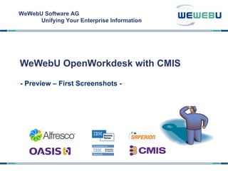 - Preview – First Screenshots - WeWebU OpenWorkdesk with CMIS 