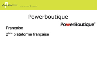 ECommerce : Le commerce électronique ou vente en ligne, désigne l'échange de biens et de services entre deux entités sur les réseaux informatiques, notamment Internet. Les professionnels du secteur sont rassemblés au sein de la Fédération du commerce électronique et de la vente à distance FEVAD. Source: Wikipédia 