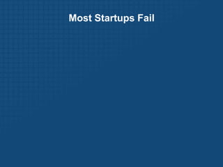 Nothing to do with size of company, sector of the economy, or industry</li></li></ul><li>Most Startups Fail<br />