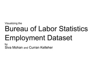 Visualizing the
Bureau of Labor Statistics
Employment Dataset
by
Siva Mohan and Curran Kelleher
 
