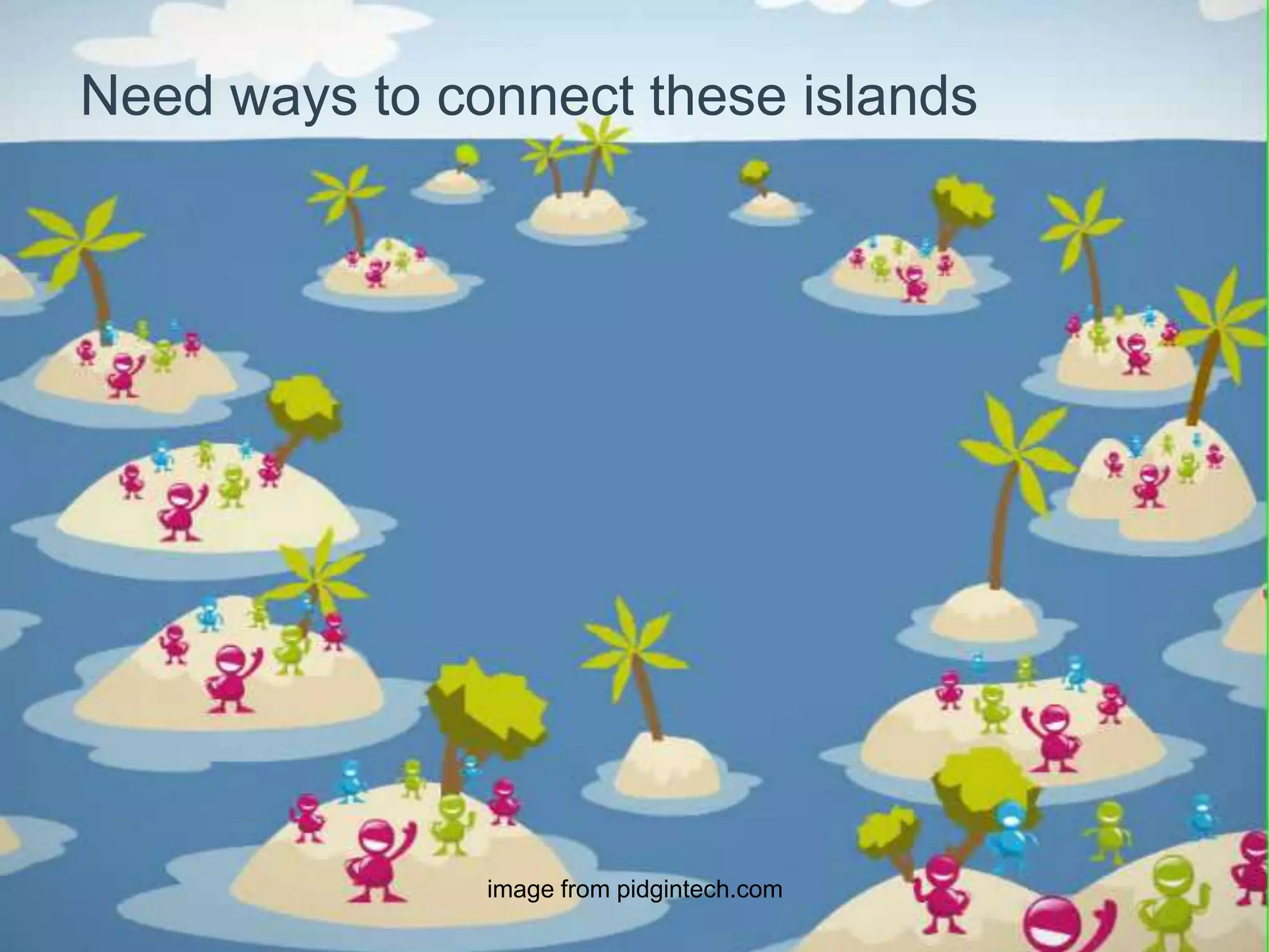 Need ways to connect these islandsimage from pidgintech.com