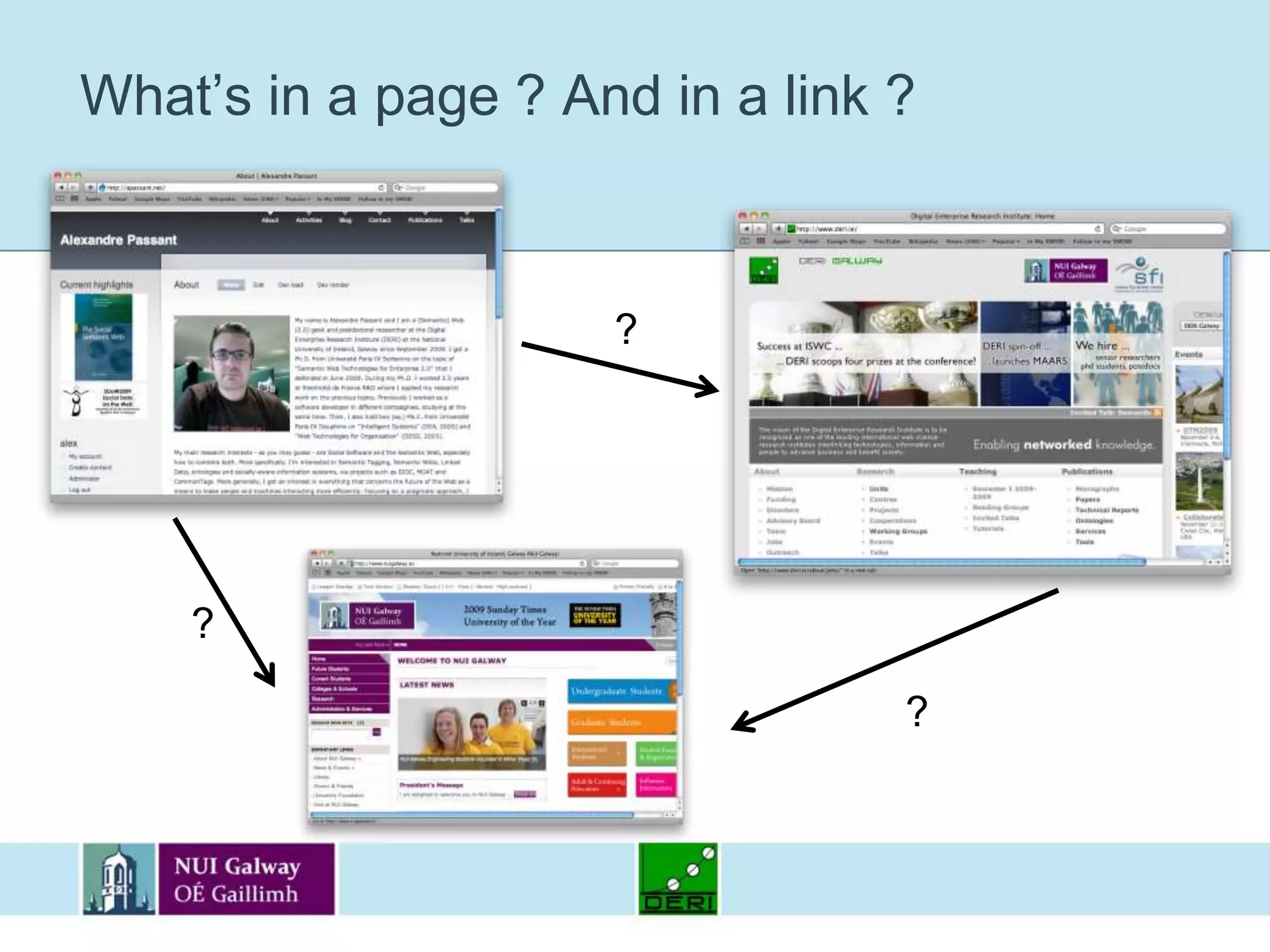 What’s in a page ? And in a link ????