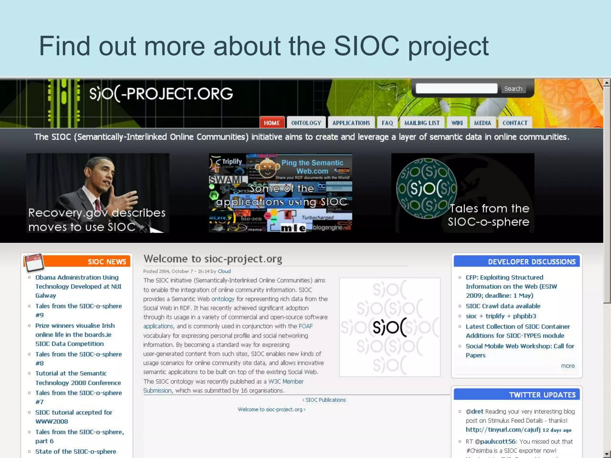 72Find out more about the SIOC project