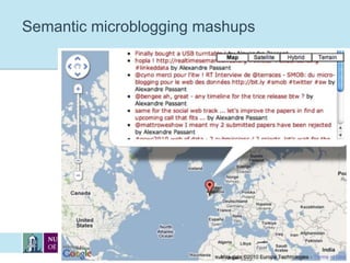 Semantic microblogging mashups