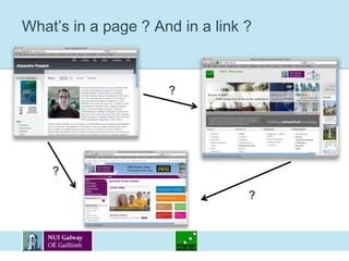 What’s in a page ? And in a link ????