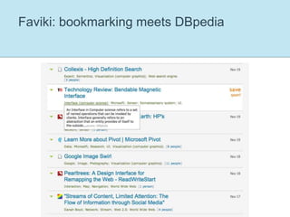 Faviki: bookmarking meets DBpedia