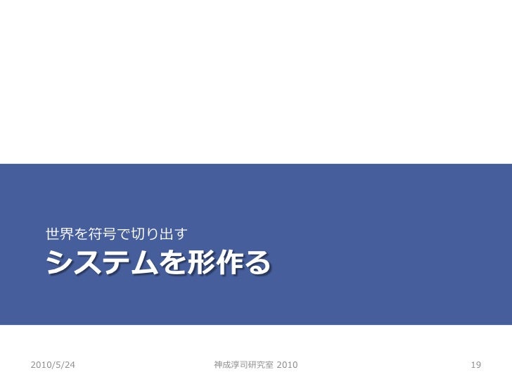 神成淳司研究室 特別講義 符号化と正規化 神成淳司研究室 特別講義 符号化と正規化