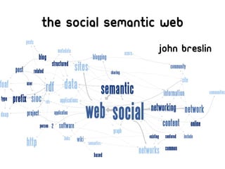 The social semantic web
                  John breslin
 