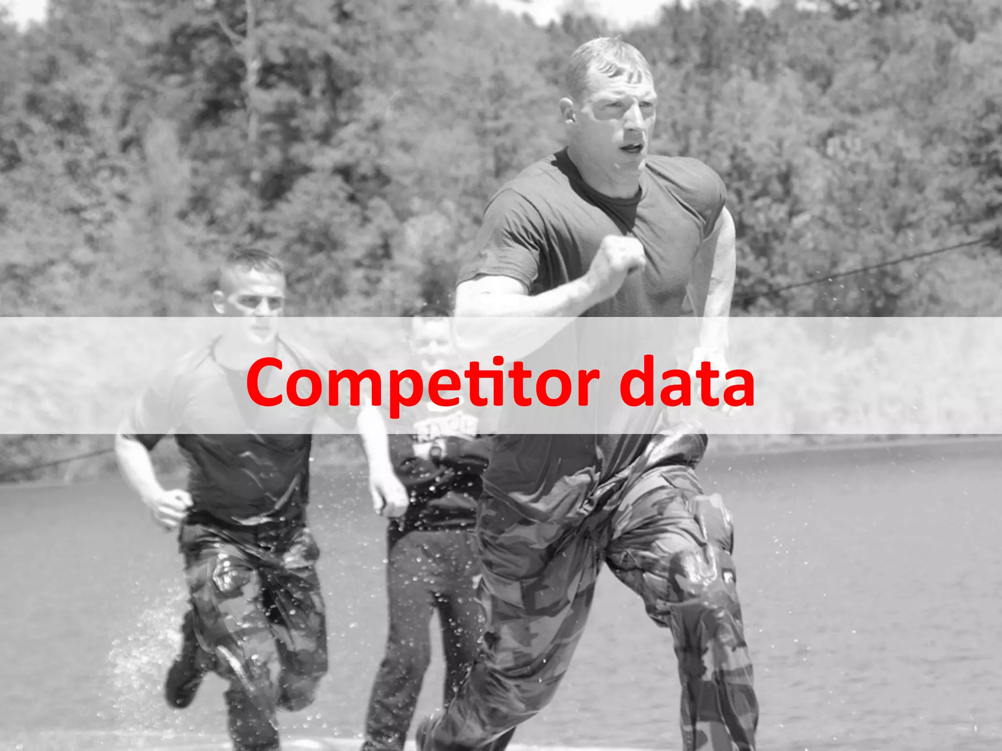 Compe(tor	
  data	
  


14/11/12	
            ©	
  Datalicious	
  Pty	
  Ltd	
     32	
  
 