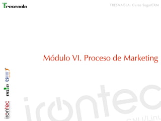 TRESNAOLA: Curso SugarCRM




Módulo VI. Proceso de Marketing
 